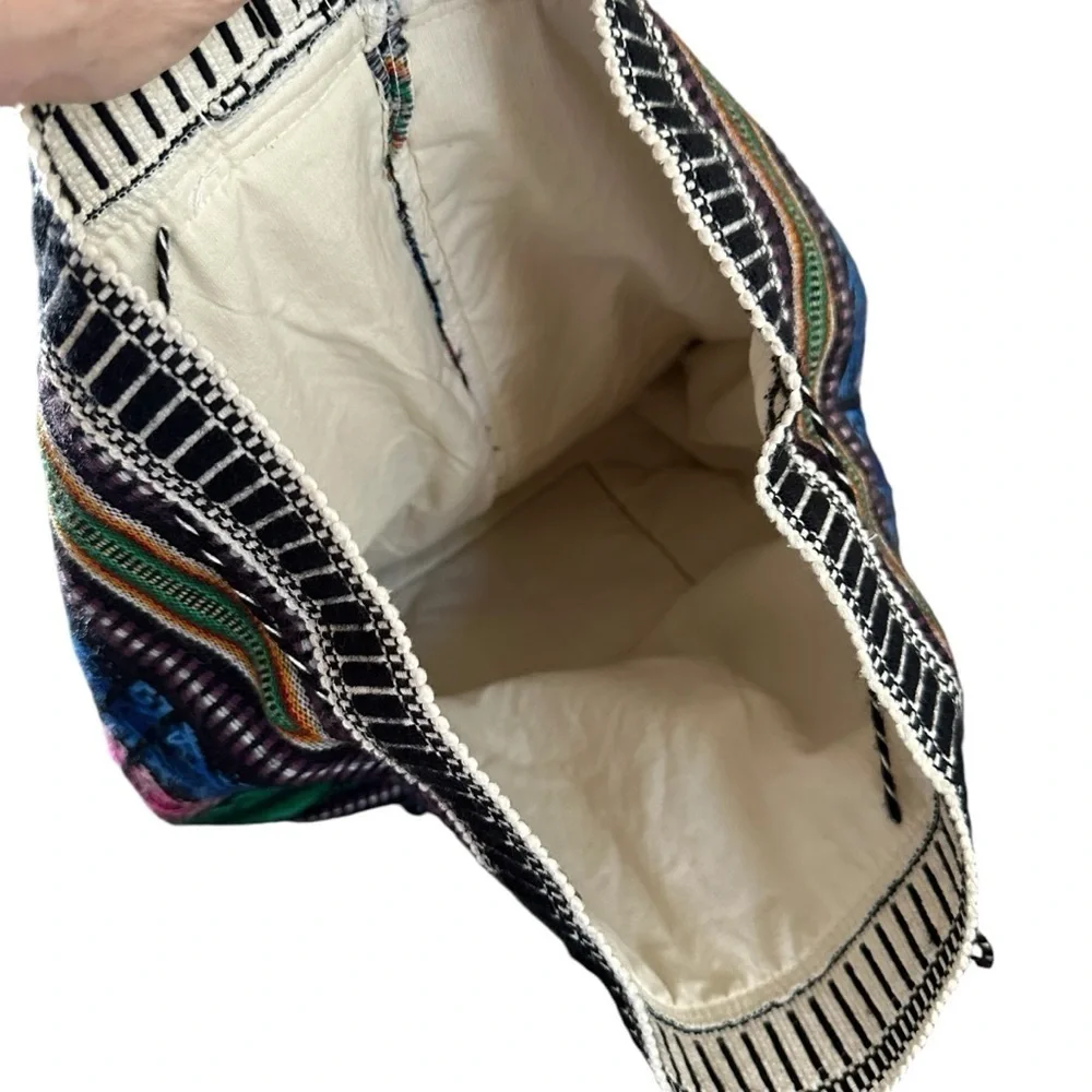 Boho Hand-Woven 100% Wool Blanket Flap Backpack, Made in Ecuador